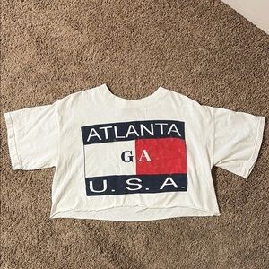 White Atlanta USA Graphic T-Shirt